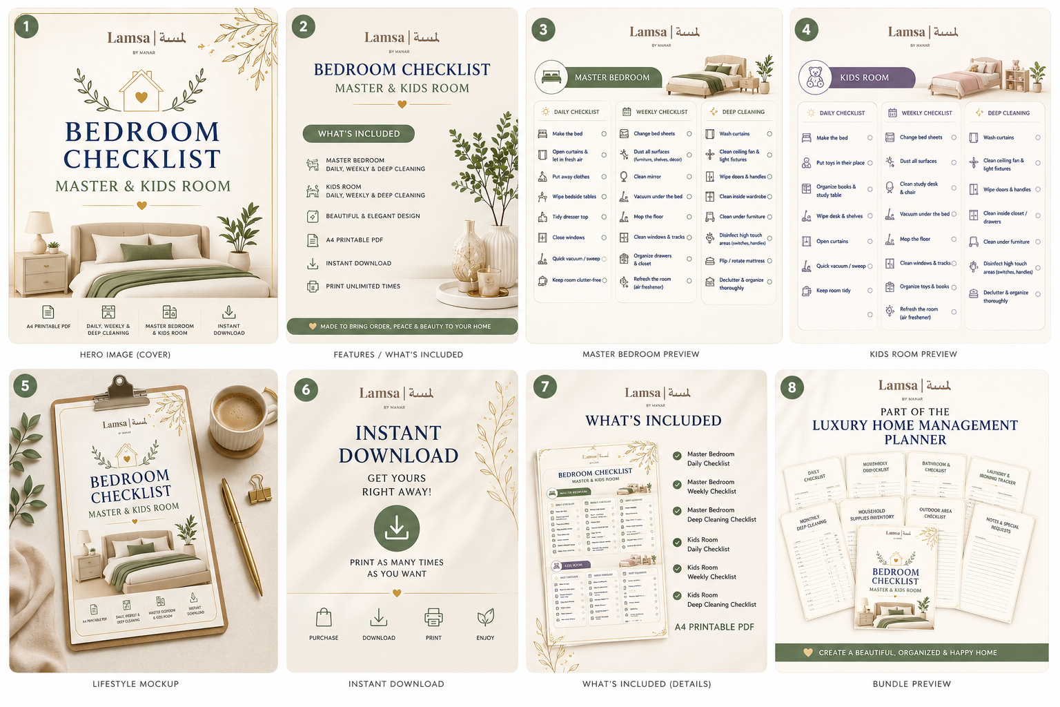 Luxury Bedroom Cleaning Checklist