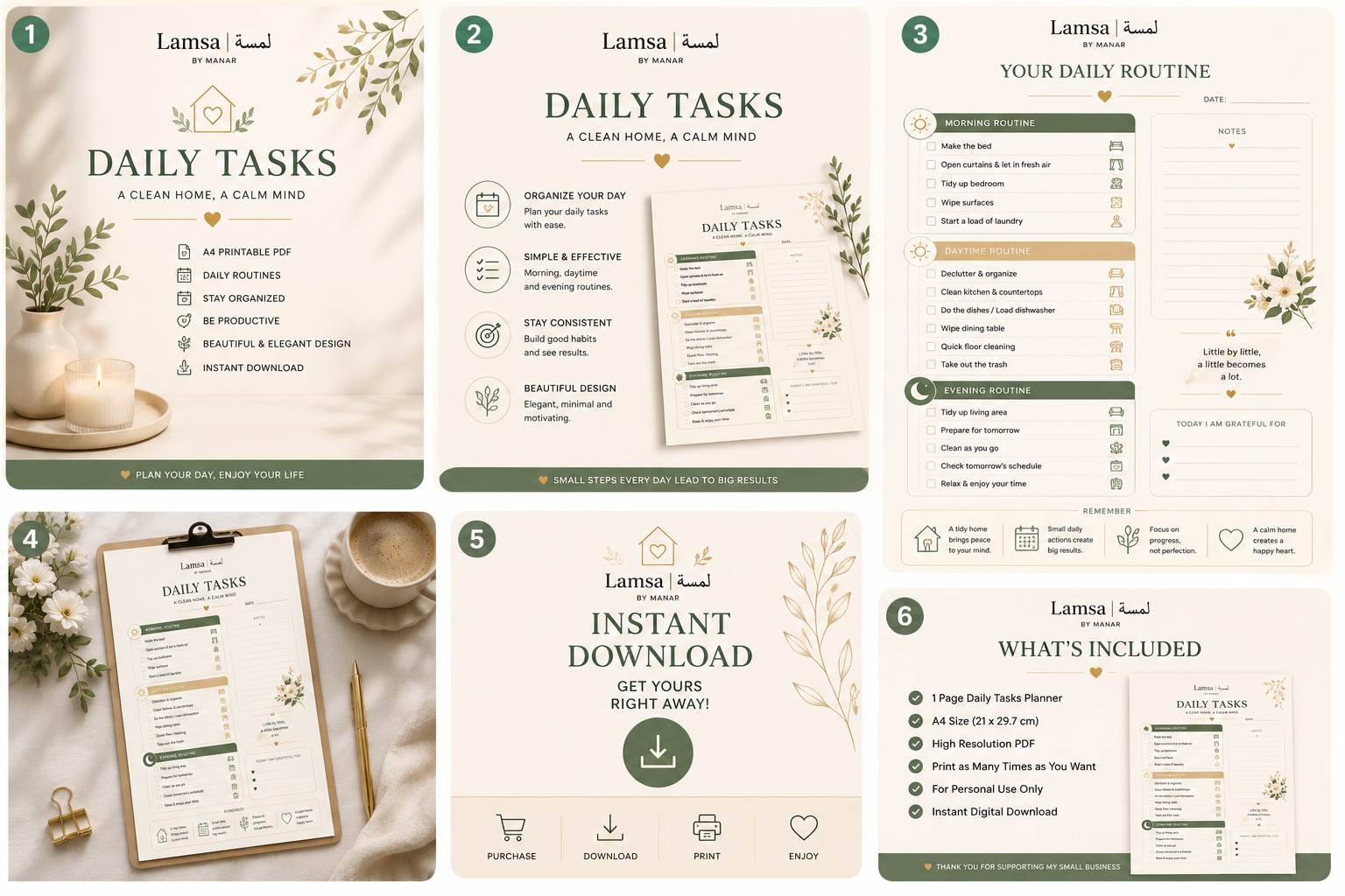 Luxury Home Daily Tasks Planner